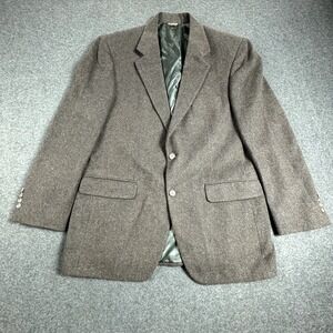 Vintage Bill Blass Camel Hair Sport Coat Mens Brown Size 42R Made in USA